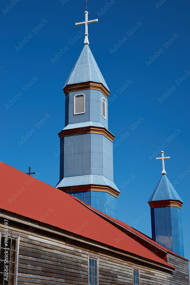 Iglesia de Tenaun on the island of Chiloe Iglesia de Tenaun on the island of Chiloe