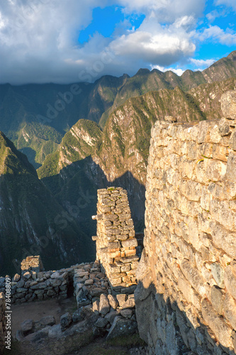 Guardhouse in Machu Picchu, Andes, Sacred Valley, Peru photo