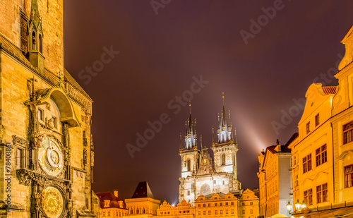 Towers at the old town square in Prague