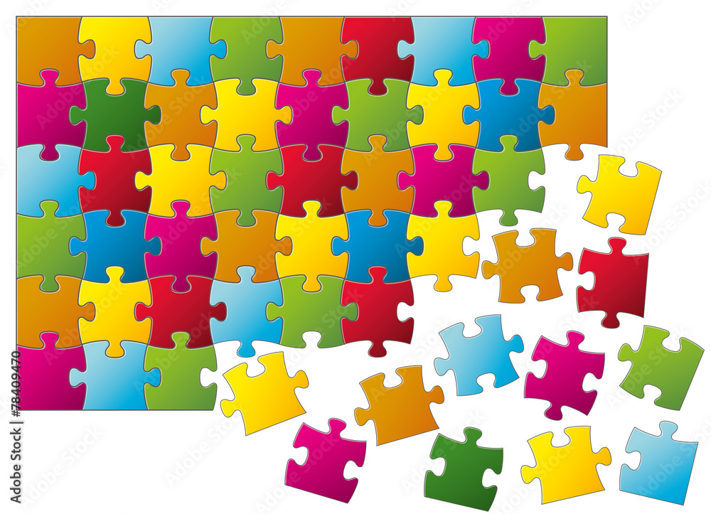 Naklejka premium Buntes Puzzle