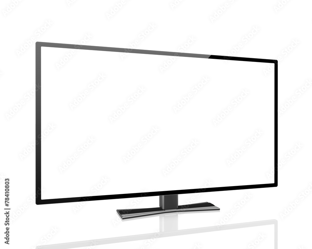 digital technology business concept: blank TV display with emp digital technology business concept: blank TV display with emp