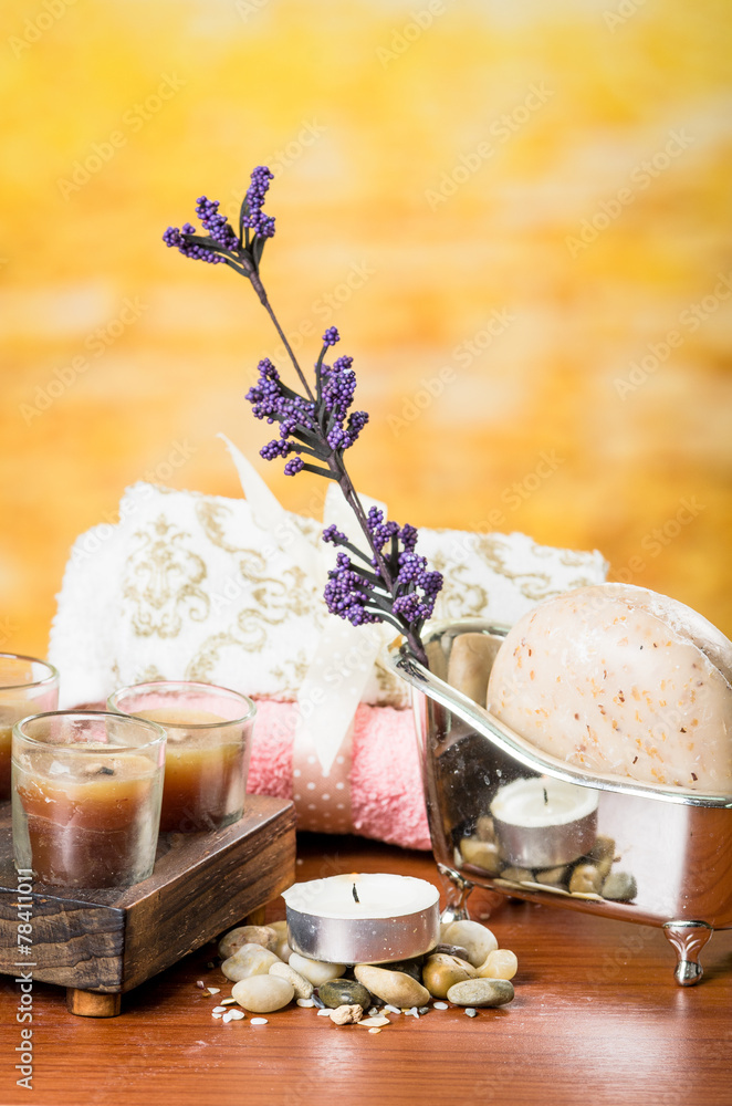 oils candles soaps stones flower spa concept oils candles soaps stones flower spa concept