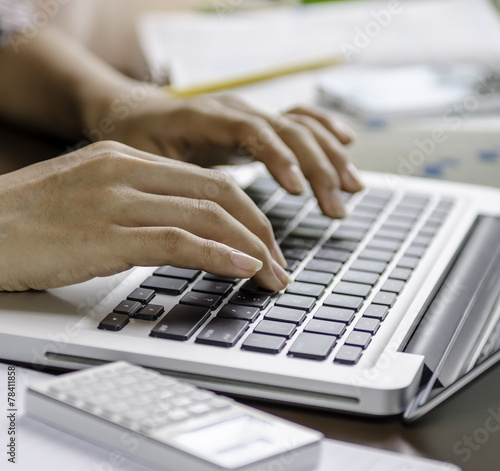 Image of woman using a laptop