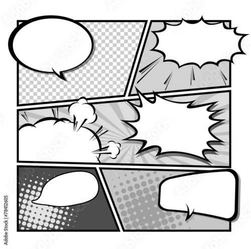 comic speech bubbles,Vector Illustration