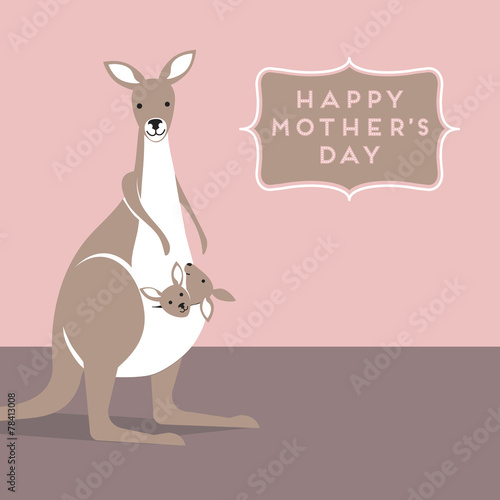 Mama Kangaroo with baby
