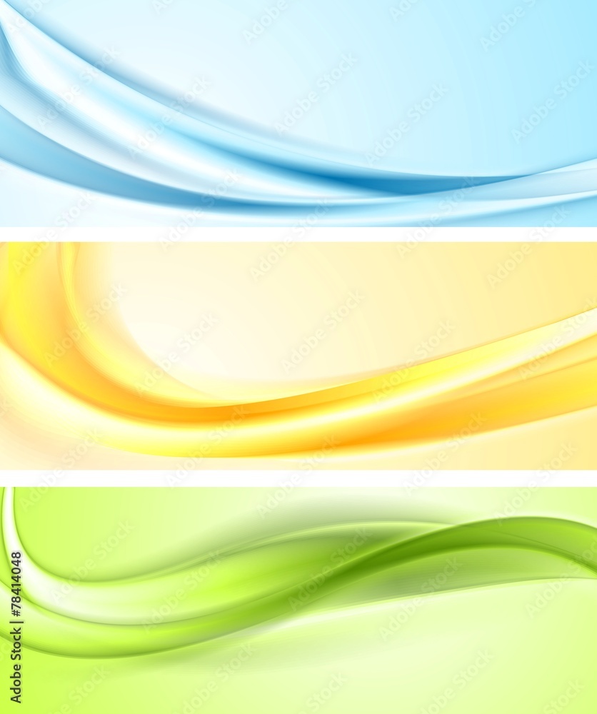 Shiny wavy vector banners Shiny wavy vector banners