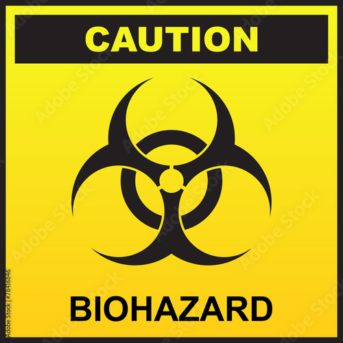 Warning ebola biohazard sign vector