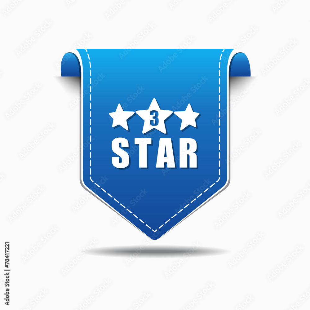 3 Star Blue Vector Icon Design 3 Star Blue Vector Icon Design