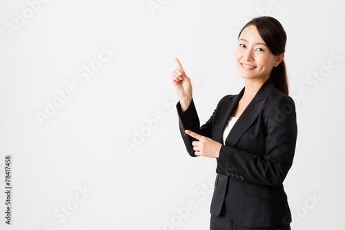 asian businesswoman on white backgroound