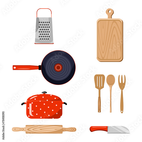 Kitchen stuff. Vector illustration.