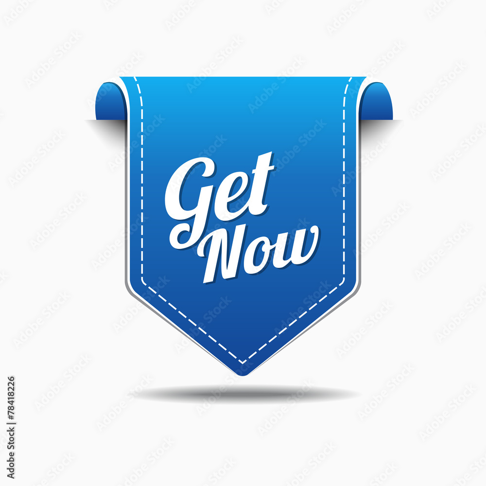 Get Now Blue Vector Icon Design Get Now Blue Vector Icon Design