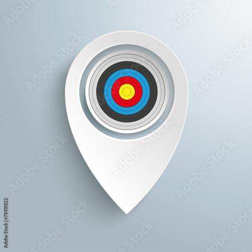 White Location Marker Target