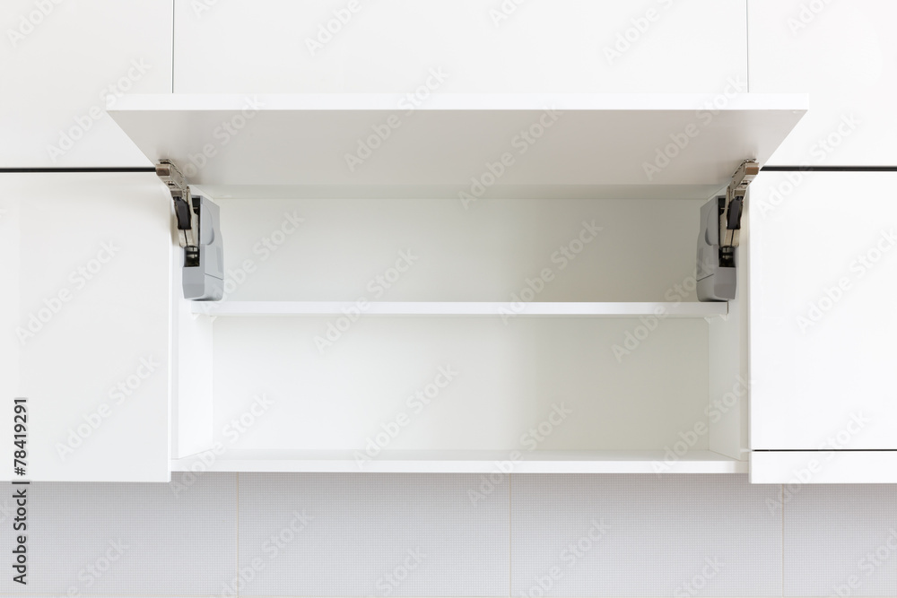 opened kitchen cabinet opened kitchen cabinet