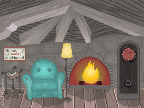inside a small room