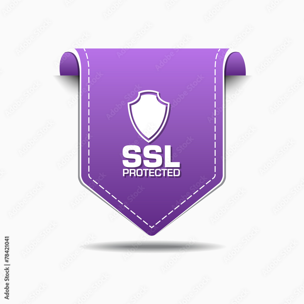 SSL Protected Purple Vector Icon Design SSL Protected Purple Vector Icon Design