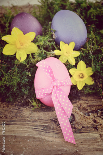 Osterkarte - Ostereier mit ...