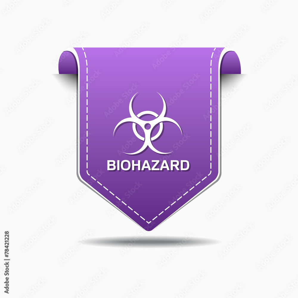 Biohazrd Sign Purple Vector Icon Design Biohazrd Sign Purple Vector Icon Design