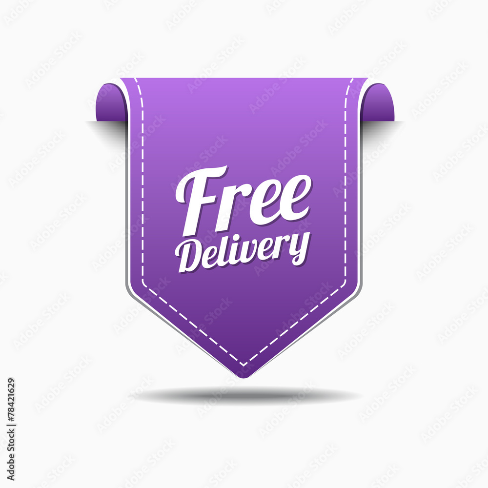 Free Delivery Purple Vector Icon Design Free Delivery Purple Vector Icon Design