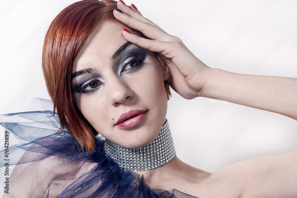 Fototapeta premium Young beautiful woman portrait