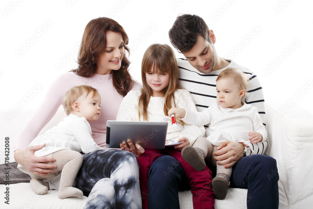 Happy young family Happy young family