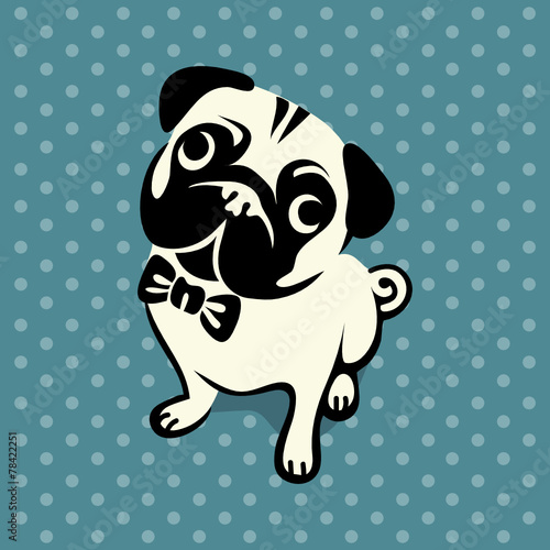 Hipster Dog with bow