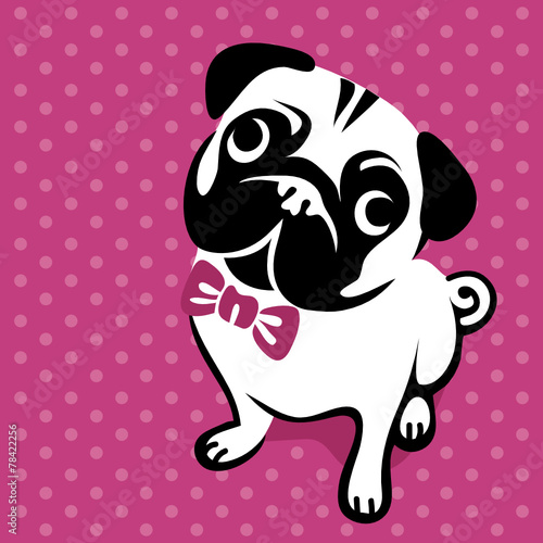 Hipster Dog with bow