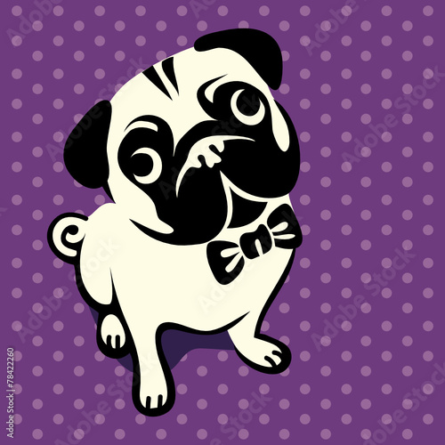 Hipster Dog with bow