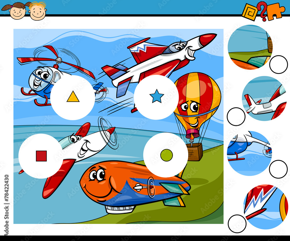 match pieces game cartoon match pieces game cartoon