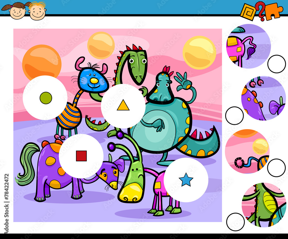 match pieces game cartoon match pieces game cartoon