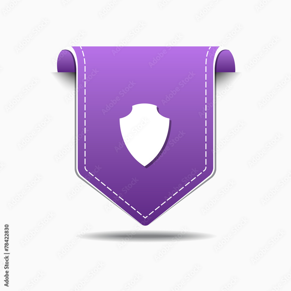 Shield Sign Purple Vector Icon Design Shield Sign Purple Vector Icon Design