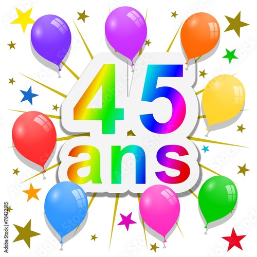 Anniversaire 45 Ans Stock Illustration Adobe Stock Anniversaire 45 Ans Stock Illustration Adobe Stock