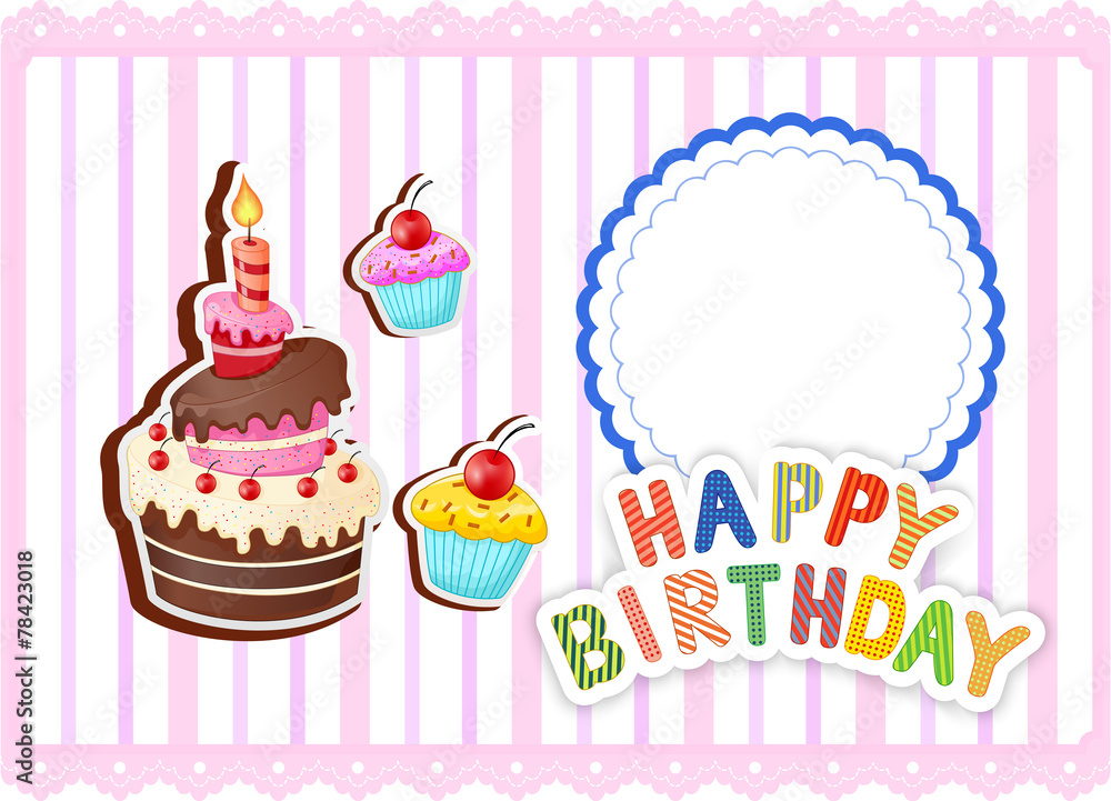 Illustration of birthday card Illustration of birthday card