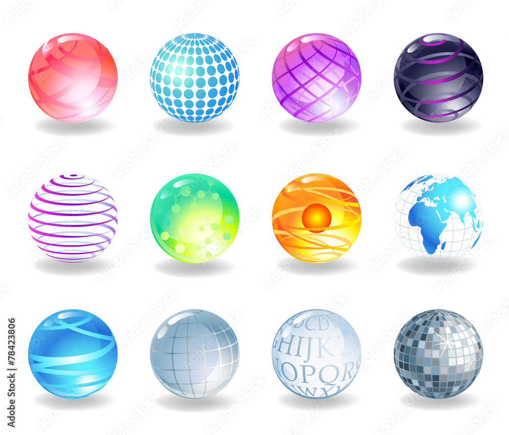 Spheres icons.