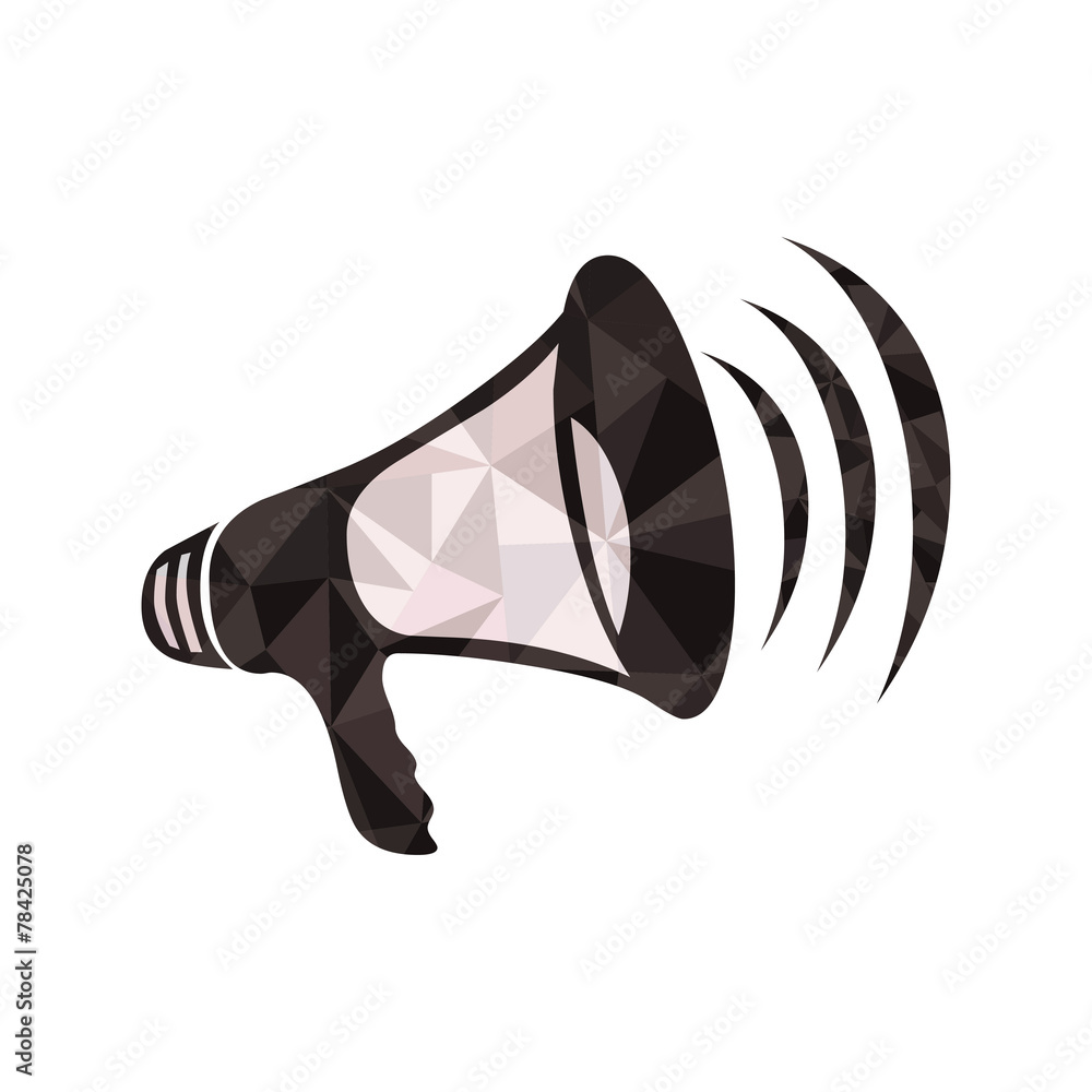 low polygon megaphone