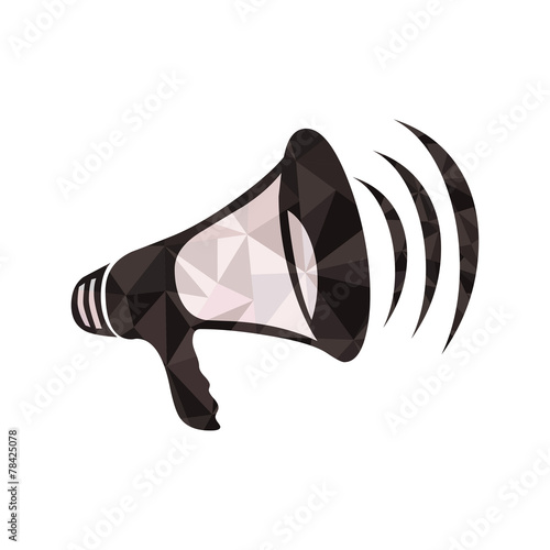 Obraz na płótnie low polygon megaphone w salonie