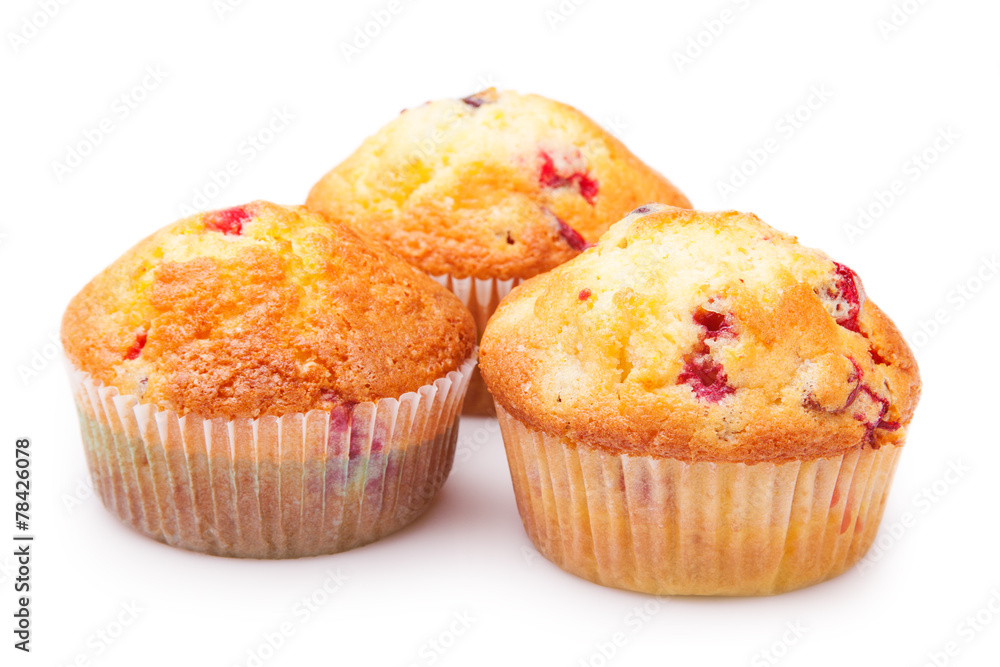 Three delicious cupcakes closeup Three delicious cupcakes closeup