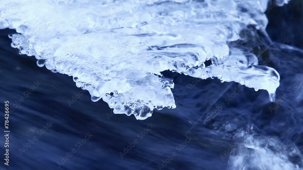 Ice close up of falls, falls soud Ice close up of falls, falls soud