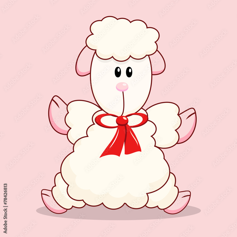 Agnello con Fiocco per Pasqua Agnello con Fiocco per Pasqua