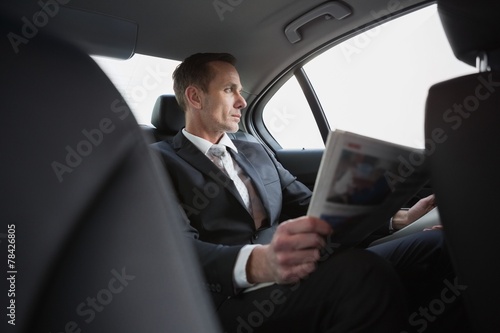 Businessman looking out the window