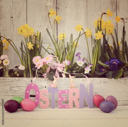Osterkarte - Frühlingsblumen