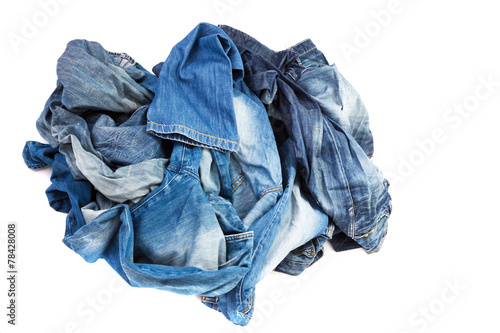 blue jeans isolated on white