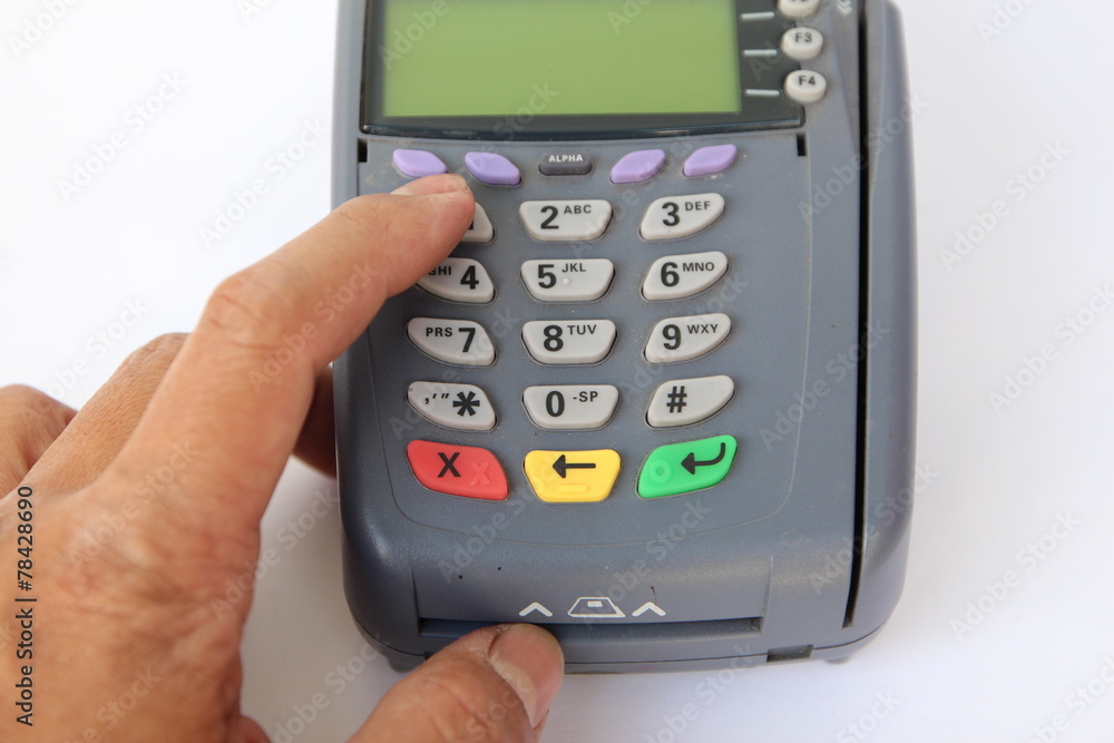 Paying credit card on White Background. Paying credit card on White Background.