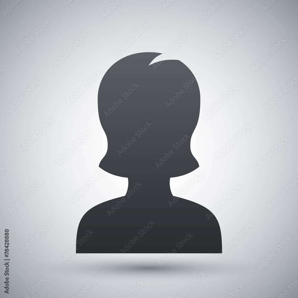 Female user icon, vector Female user icon, vector