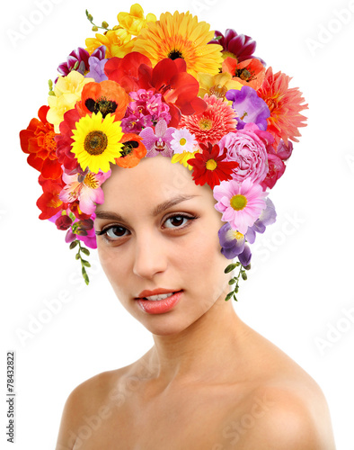 Beautiful young woman with ...