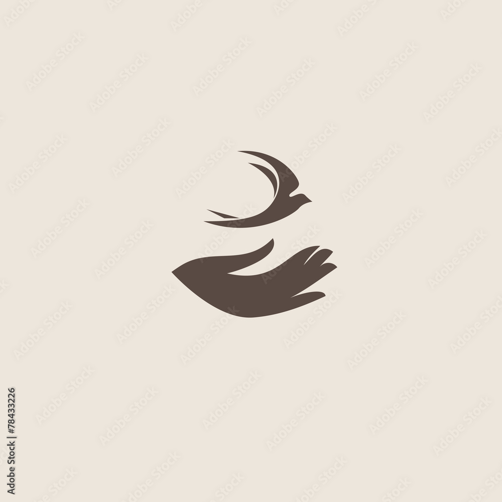 Swallow bird abstract vector logo design template. Swallow bird abstract vector logo design template.
