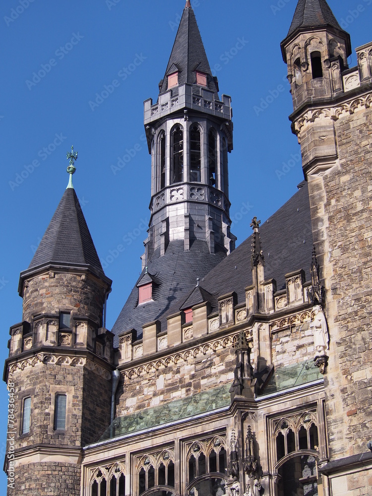 Aachen Rathaus Detail Marktturm
