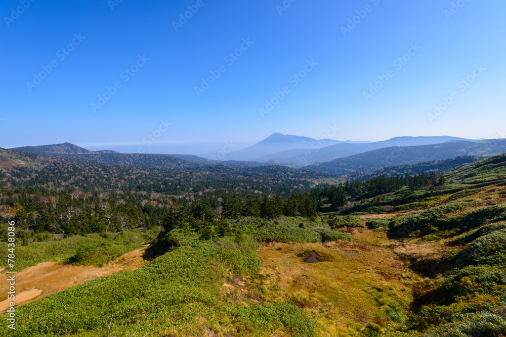 Naklejka premium Mt.Iwate in autumn in Iwate, Japan