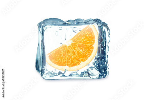 Fototapeta Naklejka Na Ścianę i Meble -  orange and ice