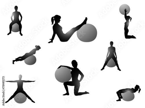 Illustration of pilates exercise