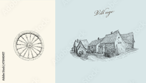 Valokuva Village illustration
